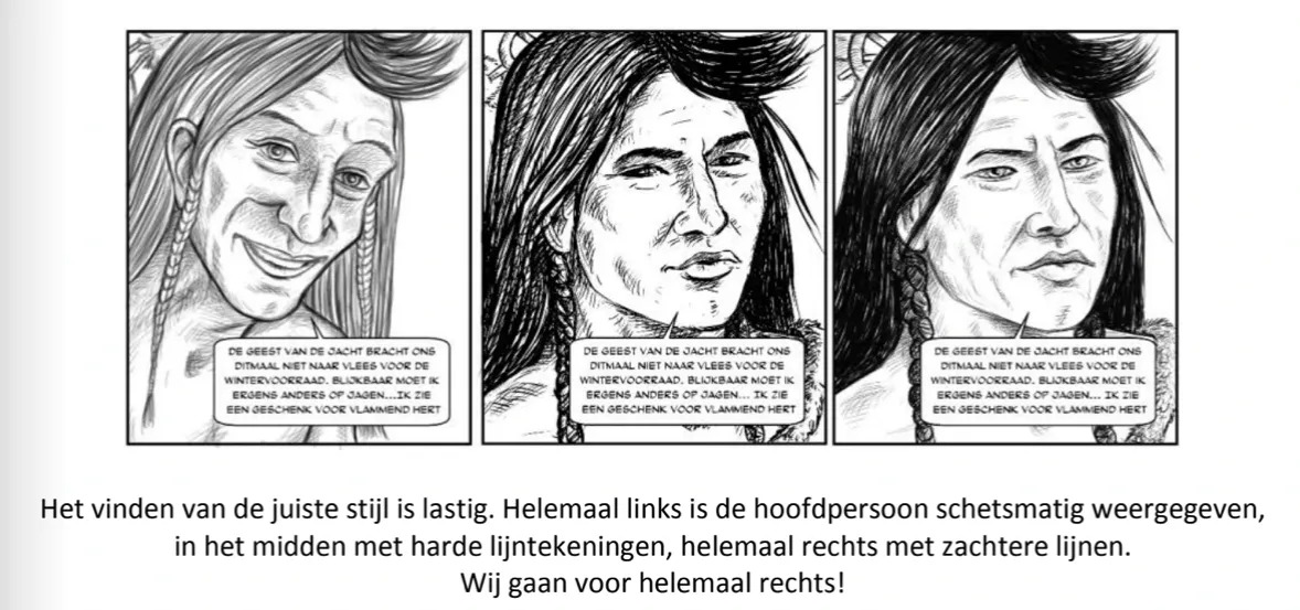 Schetspagina 4 uit de strip Het Pad van de Blackfeet door Ben Art Work